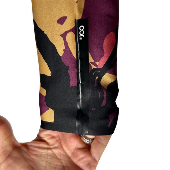 COR Ultracor USA Size S Stretch Mid Rise Active Leggings USA Purple Black Gold - Picture 5 of 10